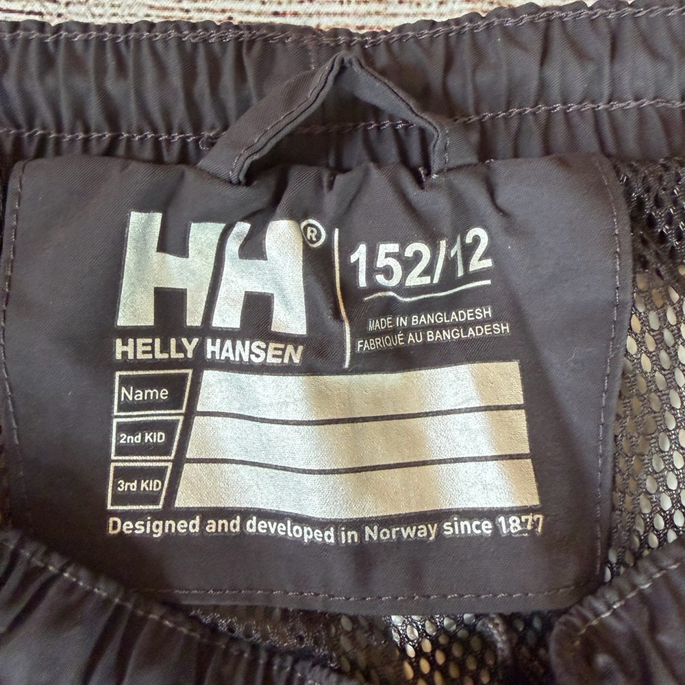Helly Hansen Waterproof Shelter Outdoor Rain Pants Hiking Youth Size 12 / 152 - Picture 7 of 10